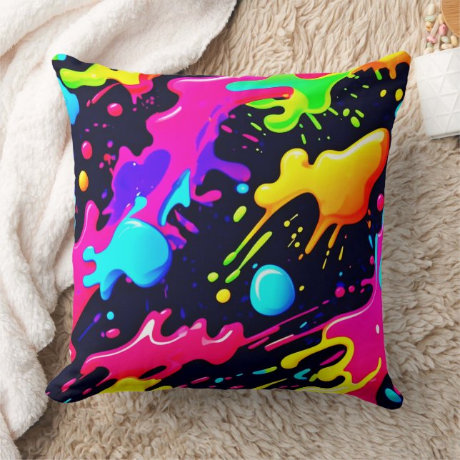 Coussin Art Abstrait d'explosion de couleur liquide (Couverture)
