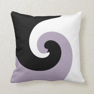 Coussin Art abstrait génial de noir, blanc et pourpre 2