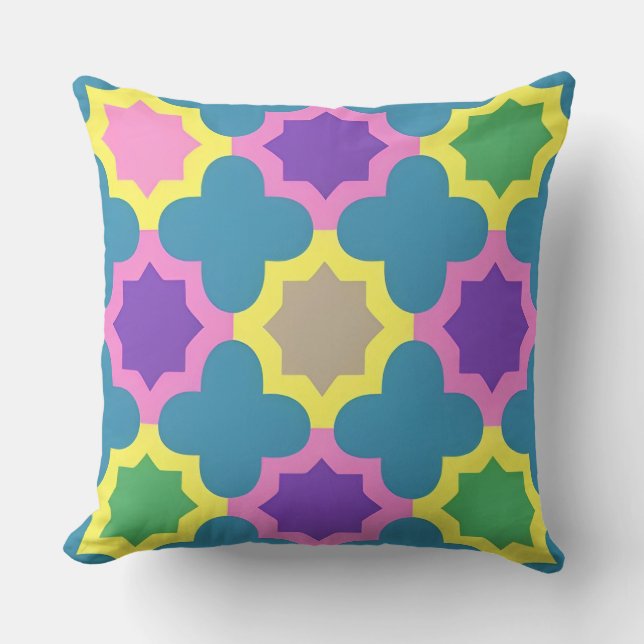 Coussin Art abstrait géométrique coloré (Recto)