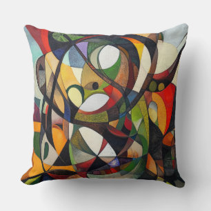 Coussin Art abstrait géométrique moderne 🎨