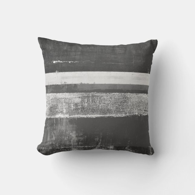Coussin Art abstrait gris de "alliage" (Recto)