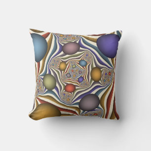 Coussin Art abstrait moderne coloré en vol