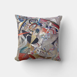 Coussin Art Abstrait moderne en Gris Kandinsky
