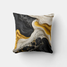 Art abstrait moderne noir blanc et jaune moutarde