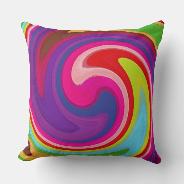 Coussin Art Abstrait moderne Swirl (Recto)