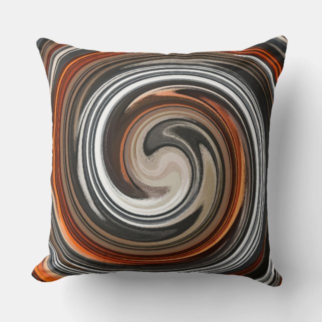 Coussin Art Abstrait moderne Swirl #5 (Recto)