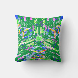 Coussin Art abstrait numérique que nous appelons chaos 