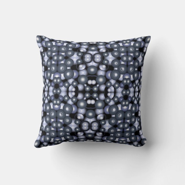 Coussin Art abstrait orbital à cercle concentrique mondial (Verso)