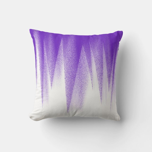 Coussin Art Abstrait Pastel Lavender violet blanc (Recto)