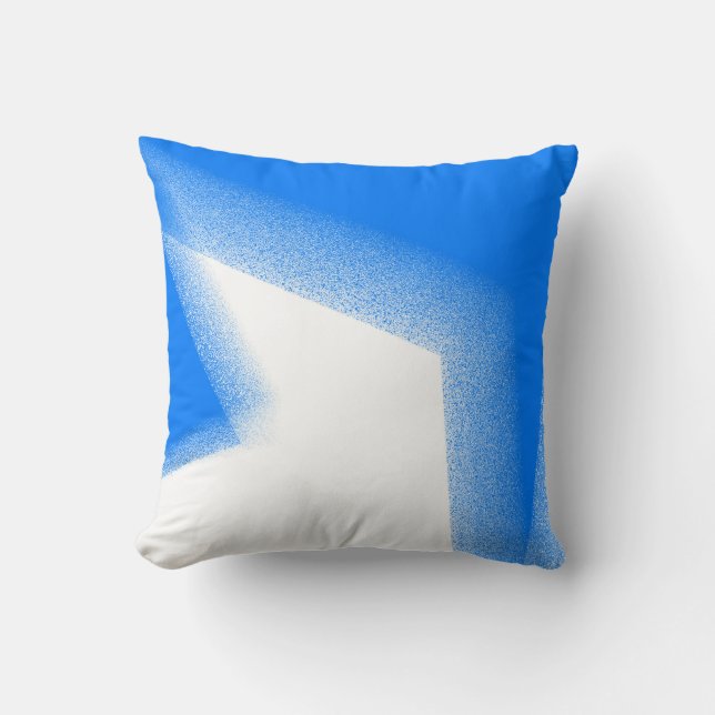 Coussin Art Abstrait Pastel White Lavender Sky Blue (Recto)
