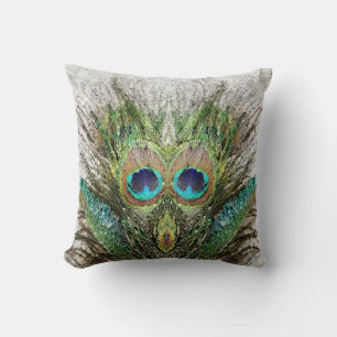 Coussin Art Abstrait Peacock en colère