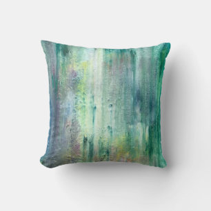 Coussin Art abstrait peint à la main Mossy