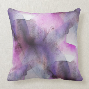 Coussin art abstrait pourpre de cubisme sans couture