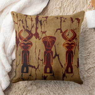 Coussin Art abstrait Primitive africain