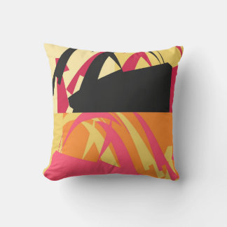 Coussin Art Abstrait rétro coloré