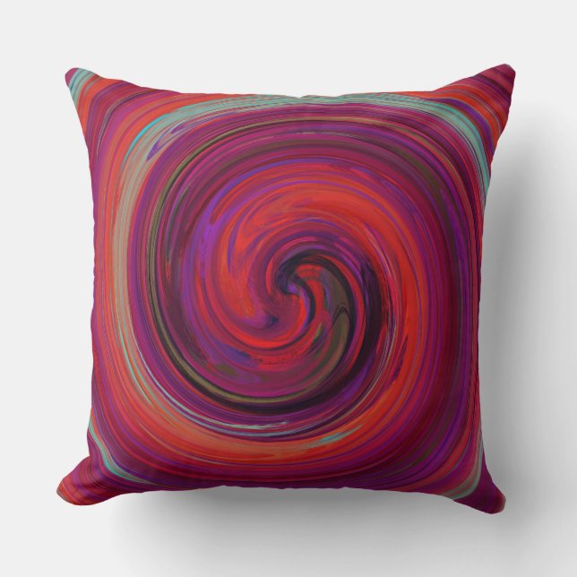 Coussin Art Abstrait Retro Swirl #8 (Recto)