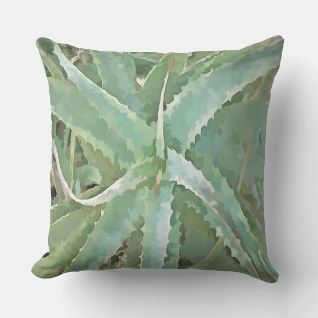 Coussin Art Acrylique Extraordinaire Aloe Vera (Recto)