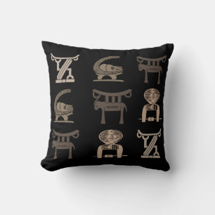 Coussin Art africain moderne abstrait contemporain