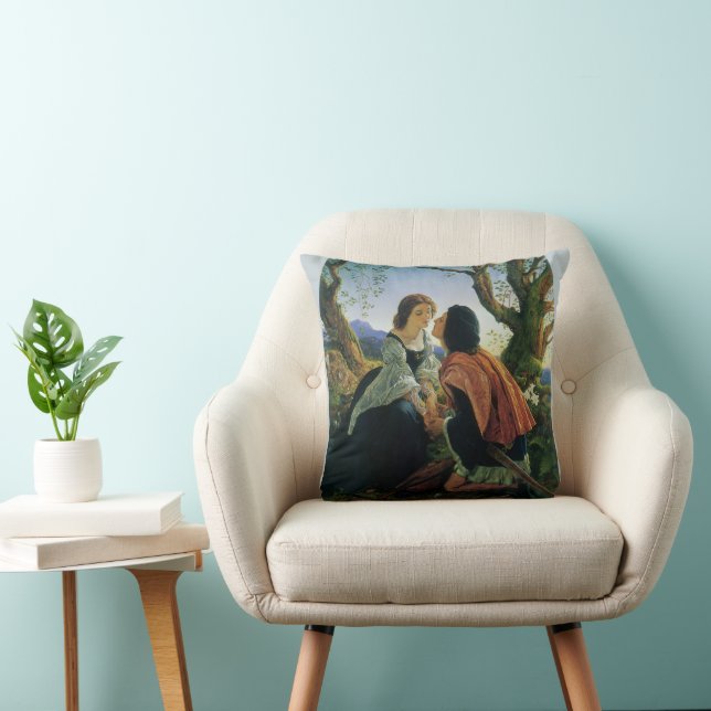 Coussin Art ancien, Amants au crépuscule, Sir Joseph Noel  (Chaise)