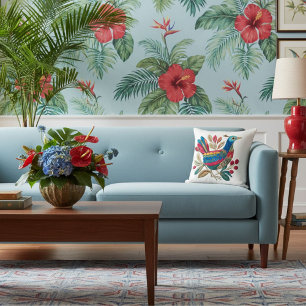 Coussin Art animalier géométrique moderne abstrait coloré