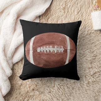 Coussin Art aquarelle de football américain vintage