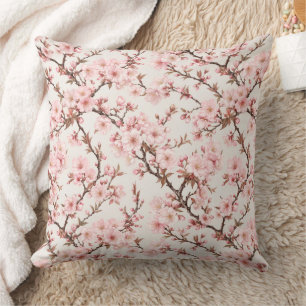 Coussin Art botanique de cerisier en fleurs aéré