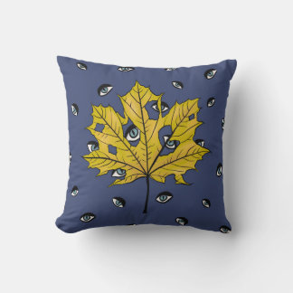 Coussin Art botanique Déplaisant de feuille d'horreur