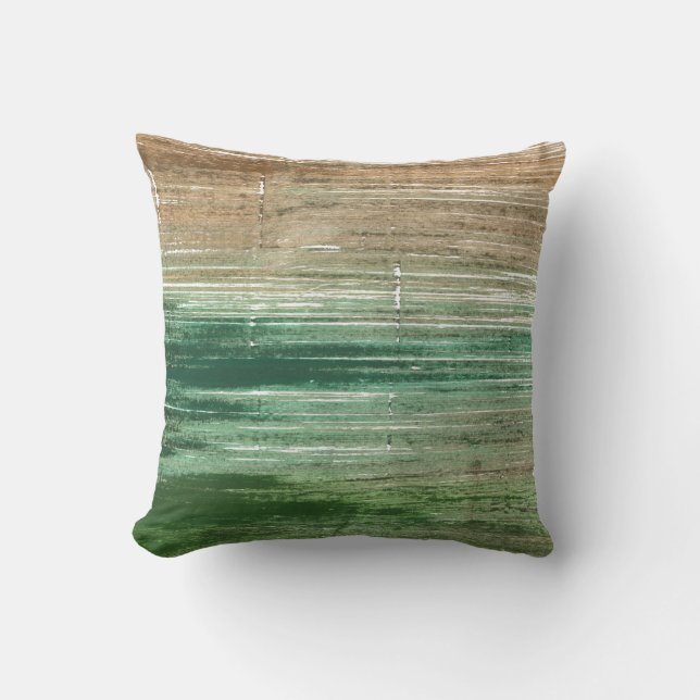 Coussin Art Brown et vert (Recto)