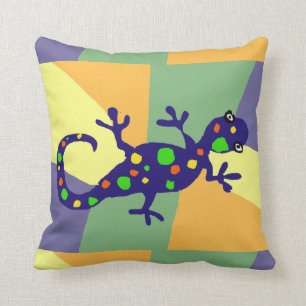 Coussin Art coloré de Gecko