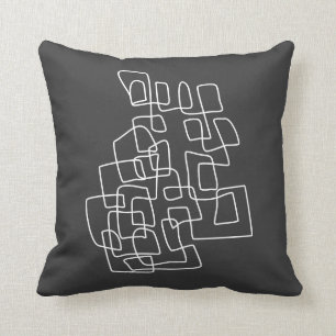 Coussin Art contemporain de la ligne Abstraite moderne en 