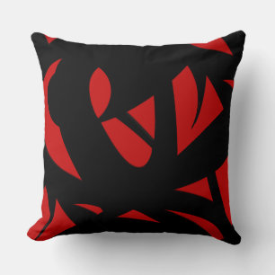 Coussin Art contemporain Rouge / Noir