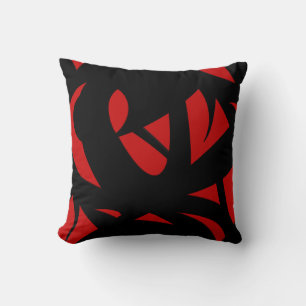 Coussin Art contemporain Rouge / Noir