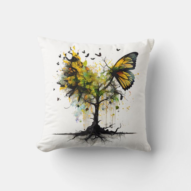 Coussin Art créatif animal papillon (Recto)