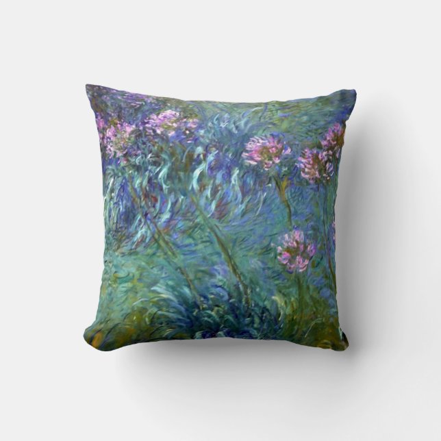 Coussin Art d'Agapanthus Claude Monet (Recto)