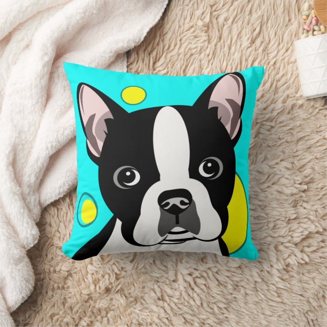 Coussin Art de Boston Terrier (Couverture)