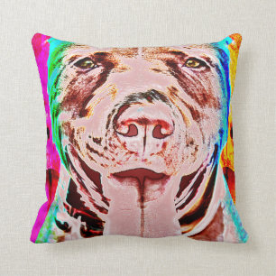 Coussin Art de bruit de pitbull