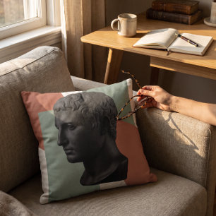 Coussin Art de bustes classiques de l'Académie sombre Stoï