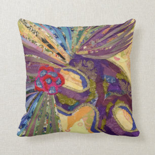 Coussin Art de collage de masque de mardi gras