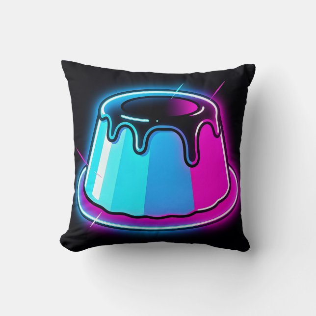 Coussin Art de dessert au gelée néon (Recto)