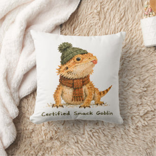 Coussin Art de dragon barbu de gobelin de snack certifié