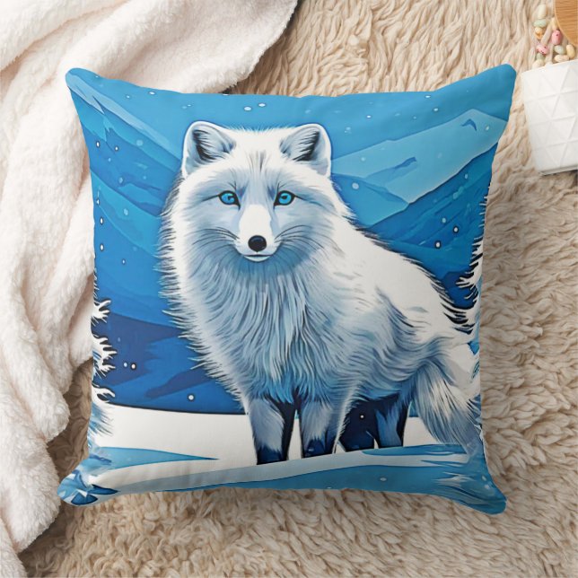 Coussin Art de Fox d'hiver (Couverture)