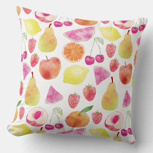 Coussin Art de fruit à l'aquarelle