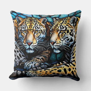 Coussin art de jaguar
