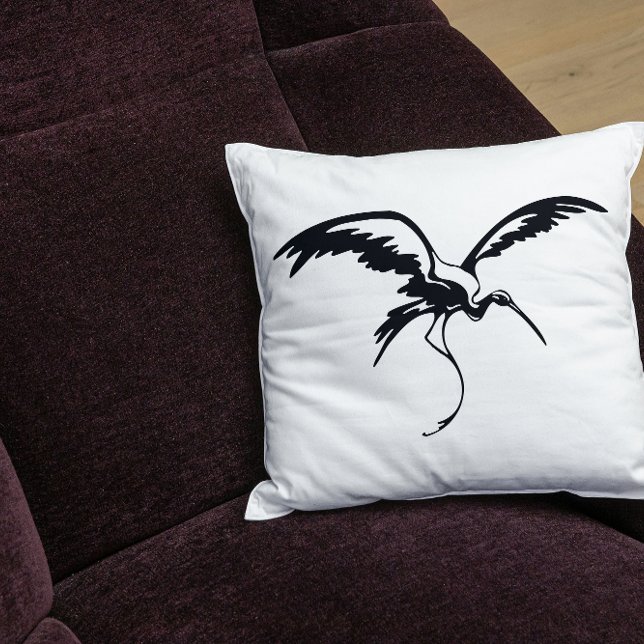 Coussin Art de la ligne de grue volante (Créateur téléchargé)