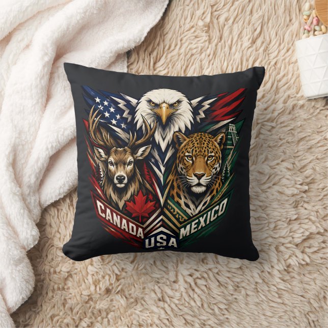 Coussin Art de la nature Aigle Cerf Jaguar (Couverture)