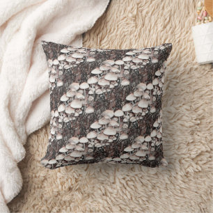 Coussin Art de la nature champignon