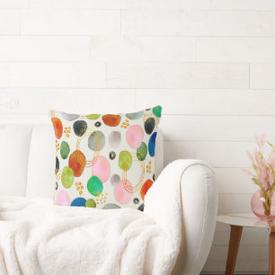 Coussin Art de la Parties scintillant d'or de galets Abstr