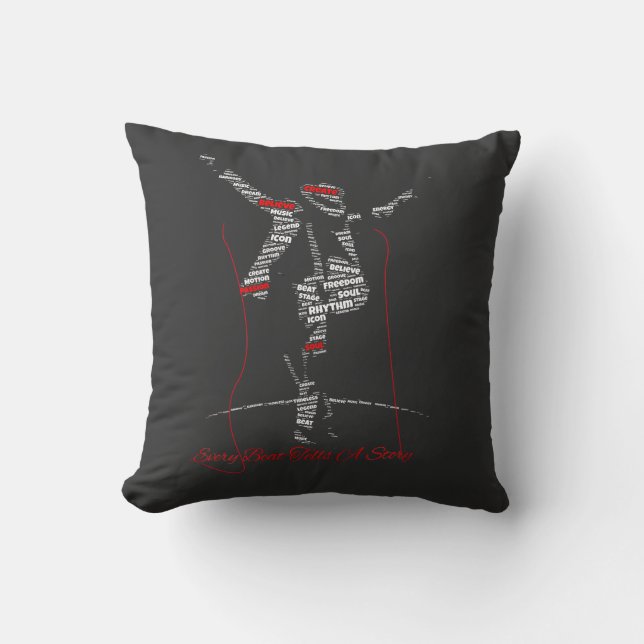 Coussin Art de la typographie musicale | Conception modern (Recto)