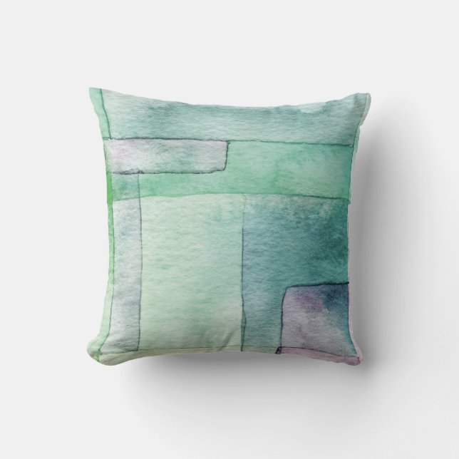 Coussin Art de l'aquarelle abstraite (Recto)