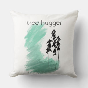 Coussin art de l'arbre vert scandinave simple moderne ment